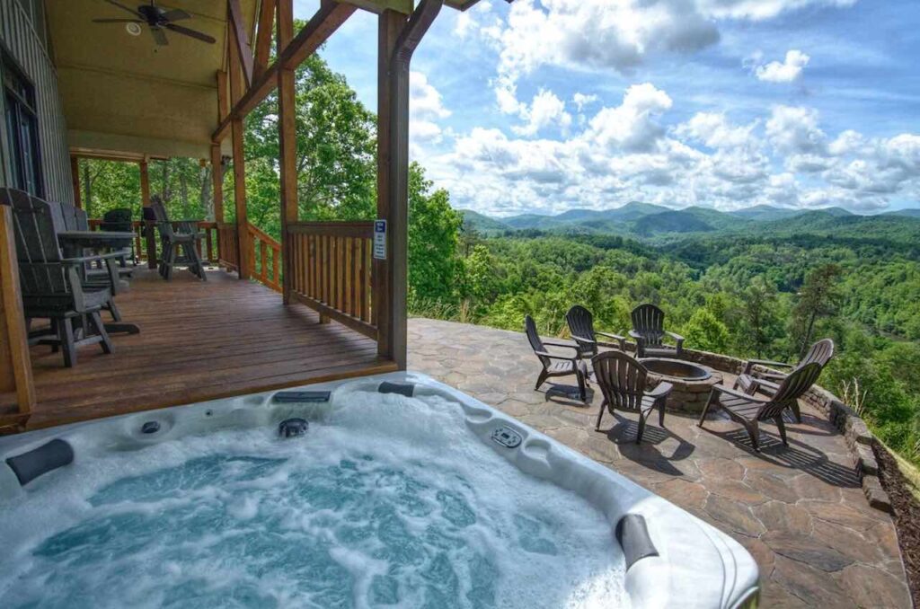 Cabin with hot tub asheville nc